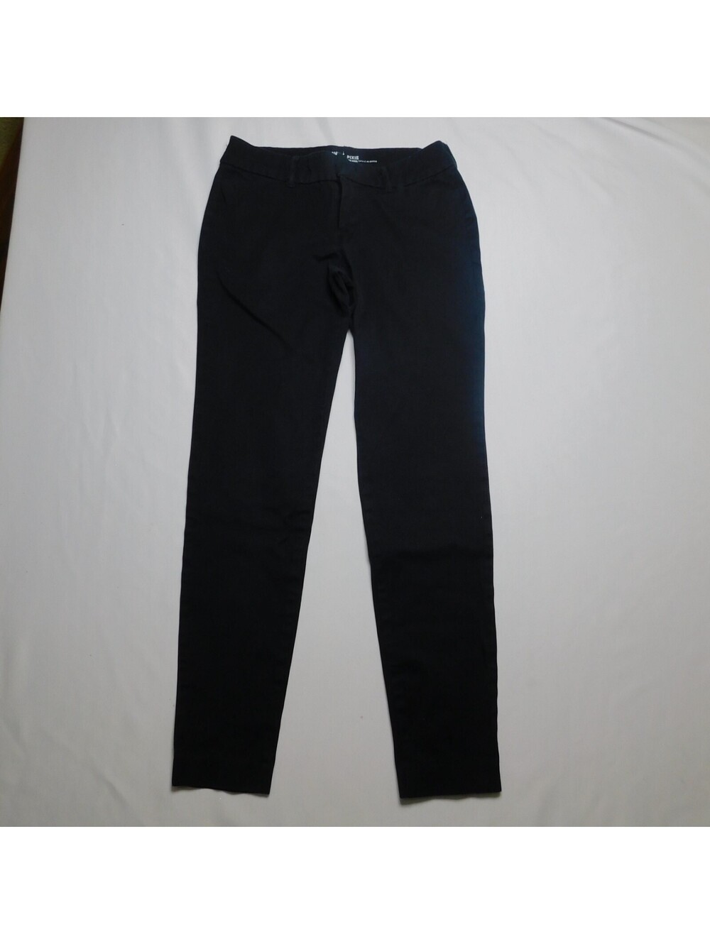 Old Navy Pixie Pants Womens Size 4 Mid-Rise Black Ankle Chino Dress Slacks
